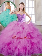Fashionable Beading and Ruffles Quinceanera Dresses in Fuchsia SJQDDT172002-3FOR