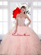 Popular Beading and Ruffles Sweetheart Quinceanera Dresses for 2015 Spring QDDTA28002-1FOR