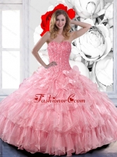 Pretty Sweetheart 2015 Quinceanera Dresses with Ruffled Layers QDDTD19002-1FOR