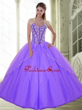 The Brand New Style Sweetheart 2015 Lilac Quinceanera Dresses with Beading QDDTA54002FOR