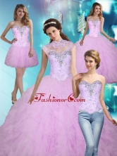 The Most Popular 2015 Beading and Ruffles Ball Gown Quinceanera  Dresses SJQDDT5001FOR