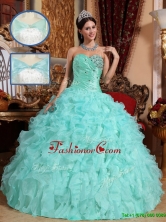 The Most Popular  Apple Green Quinceanera Dresses with Beading and Ruffles  QDZY663BFOR