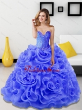 The Most Popular Beading and Rolling Flowers Quinceanera Dresses in Royal Blue SJQDDT18002-3FOR