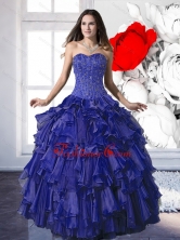 The Most Popular Beading and Ruffles Ball Gown Quinceanera Dresses for 2015 QDDTD24002FOR