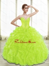 The Most Popular Spring Green Lime Green Quince Dresses with Appliques SJQDDT28002-1FOR