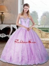 The Most Popular Sweetheart 2015 Quinceanera Dresses with Beading and Appliques SJQDDT1002FOR