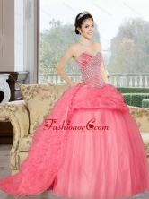 The Super Hot Sweetheart 2015 Sweet 16 Dress with Beading and Ruffles QDDTC41002FOR