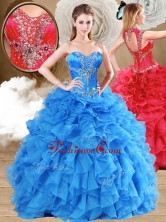 2016 New Arrivals Ball Gown Sweet 16 Gowns with Beading and Ruffles QDDTA119001-1FOR