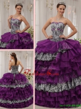 Recommended Brand New Sweetheart Beading Quinceanera Dresses in Purple for 2016  QDZY436CFOR