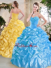 Luxurious Sweetheart Quinceanera Dresses with Beading and Pick Ups for Spring QDDTG1002A-1FOR