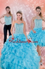 Recommended 2015 Classical Sweetheart Ruffled Quinceanera Dresses in Blue XFNAO5844TZA1FOR