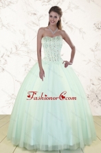 2015 Light Blue Sweet 15 Dresses with Beading XFNAO5804FOR