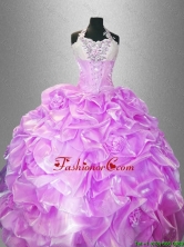 2016 Spring Hand Made Flowers Quinceanera Dresses with Halter Top SWQD037-4FOR