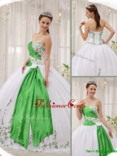 Latest Ball Gown Sweetheart Quinceanera Dresses with Embroidery  QDZY408BFOR