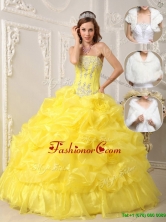New Arrival Perfect Strapless Quinceanera Gowns with Beading and Ruffles QDZY054CFOR