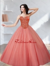 New Arrival Tulle Beading Sweetheart Quinceanera Dresses in Watermelon SJQDDT12002-4FOR