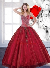 New Style 2015 Sweetheart Quinceanera Dresses with Appliques QDDTC34002FOR
