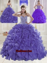 Sweet Sweetheart Brush Train Lavender Quinceanera Dresses in Sweet 16 XLFY091906B-5FOR