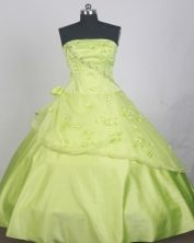 Beautful Ball Gown Strapless Strapless  Floor-length Spring Green Quinceanera Dress LZ426035