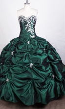 Beautiful Ball Gown Sweetheart-neck Floor-length Taffeta Quinceanera Dresses Style FA-C-046