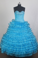 Beautiful Ball gown Sweetheart-neck Floor-length Quinceanera Dresses Style FA-W-r04