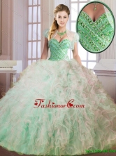 Cheap Beading and Ruffles Quinceanera Dresses in Multi Color SJQDDT175002FOR