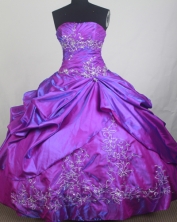 Classical Ball Gown Strapless Floor-length Quinceanera Dress LZ426055 