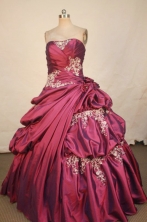 Classical Ball Gown Strapless Floor-length Taffeta Quinceanera dress Style FA-L-298