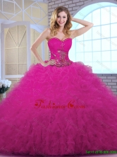 Classical Ball Gown Sweetheart Quinceanera Dresses in Fuchsia SJQDDT141002-4FOR