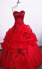Discount Ball Gown Sweetheart-neck Floor-length Organza Quinceanera Dresses Style FA-C-060