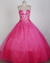 Elegant Ball Gown Strapless Floor-length Quinceanera Dress LZ426015