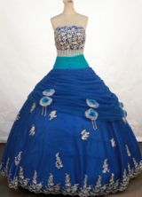 Exclusive Ball Gown Strapless Floor-length Beading Organza Quinceanera Dress Style FA-L-123