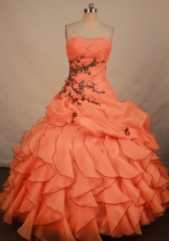 Pretty Ball Gown Sweetheart Floor-length Organza Quinceanera dress Style LJ42462