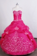 Exquisite Ball Gown Sweetheart-neck Floor-length Hot Pink Quinceanera Dresses Style FA-C-075