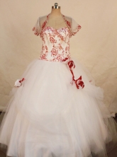 Fashionable Ball Gown Sweetheart Floor-length White Organza Quinceanera dress Style FA-L-326