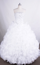 Luxurious Ball Gown Strapless Floor-length Organza Quinceanera Dresses Style FA-C-68