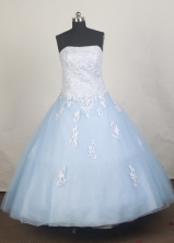 Modest Ball Gown Strapless Floor-length Quinceanera Dress ZQ12426088