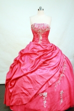 Modest Ball gown Strapless Floor-length Taffeta Quinceanera Dresses Style FA-C-102