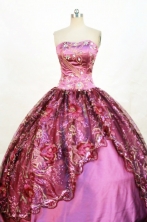 Perfect Ball Gown Strapless Floor-length  Satin Embroidery Quinceanera Dress Style FA-L-273