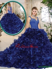 Perfect Straps Brush Train Quinceanera Gowns in Royal Blue SJQDDT188002-1FOR