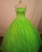Popular Ball Gown Strapless Floor-length Quinceanera dress Style X042435