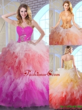 Popular Multi Color Quinceanera Gowns with Appliques and Ruffles SJQDDT143002-2FOR