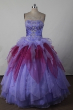 Pretty Ball Gown Strapless Floor-length Colorful Quincenera Dresses TD260022
