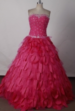 Pretty Ball Gown Strapless Floor-length Quinceanera Dress LJ2616