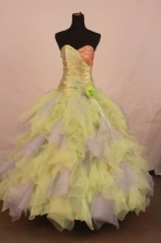 Pretty Ball gown Sweetheart neck Floor-Length Quinceanera Dresses Style FA-Y-49