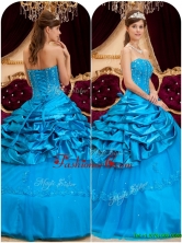 Pretty  Strapless Quinceanera Gowns with Appliques and Beading  QDZY164CFOR