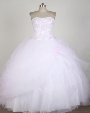 Romantic Ball Gown Strapless Strapless Floor-length Pink Quinceanera Dress LZ426012