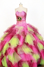Wonderful Ball Gown Strapless Floor-length Organza Quinceanera dress Style FA-L-288