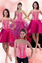 2015 Beautiful Multi Color Sweet 16 Dresses with Appliques and Ruffles XFNAO060TZA2FOR