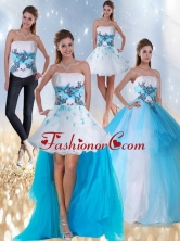 2015 Gorgeous Strapless Multi Color Quinceanera Dress with Appliques and Beading TXFD09030137TZA2FOR